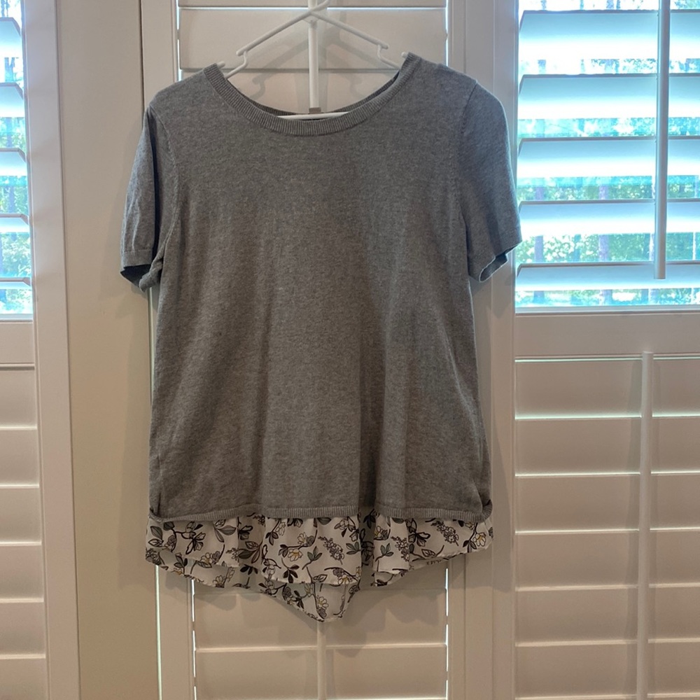 Short sleeve shirt with polyester bottom